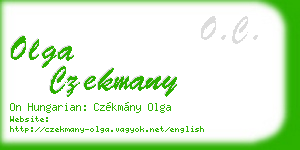 olga czekmany business card