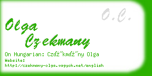 olga czekmany business card